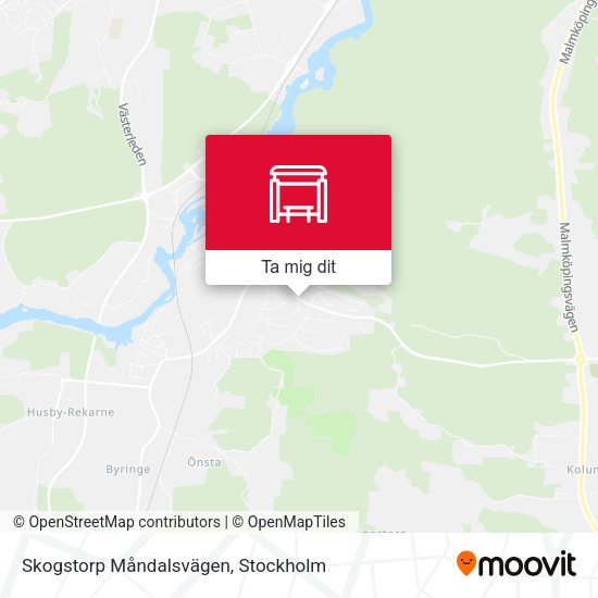 Skogstorp Måndalsvägen karta