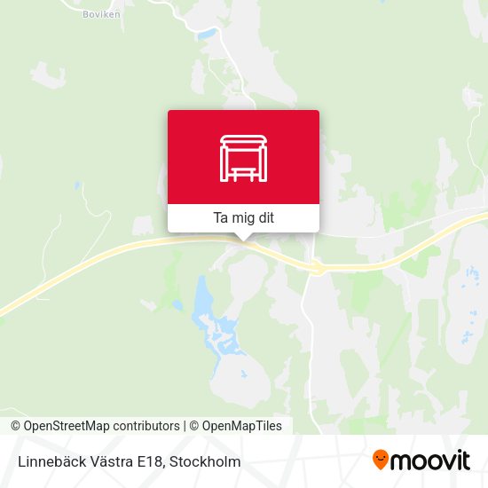 Linnebäck Västra E18 karta
