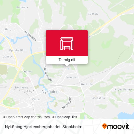 Nyköping Hjortensbergsbadet karta