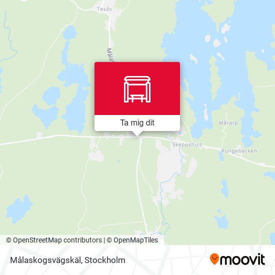 Målaskogsvägskäl karta