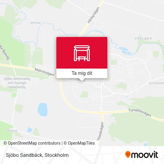 Sjöbo Sandbäck karta