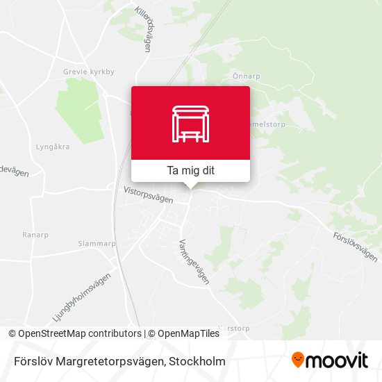 Förslöv Margretetorpsvägen karta