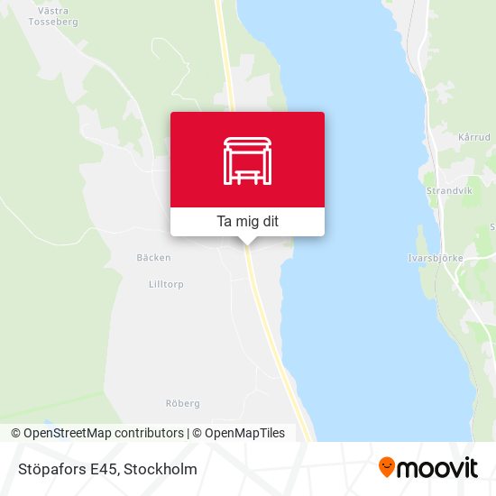 Stöpafors E45 karta