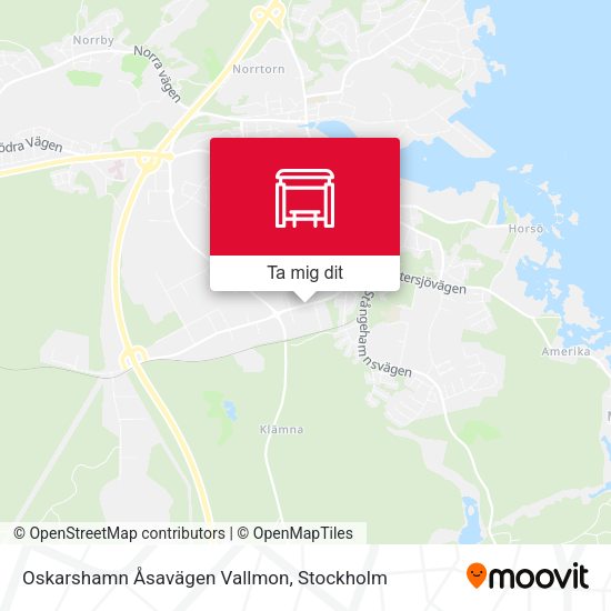 Oskarshamn Åsavägen Vallmon karta