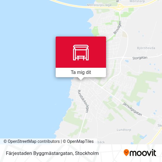 Färjestaden Byggmästargatan karta