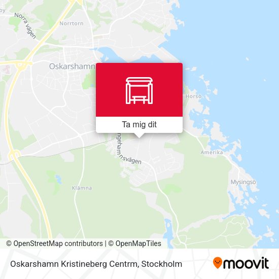 Oskarshamn Kristineberg Centrm karta
