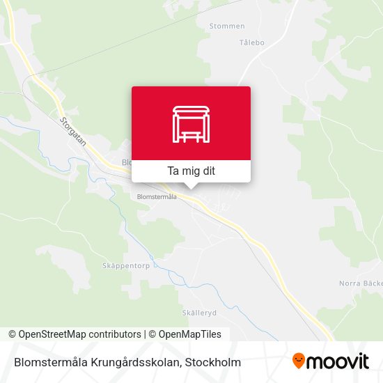 Blomstermåla Krungårdsskolan karta