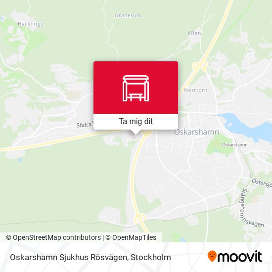 Oskarshamn Sjukhus Rösvägen karta