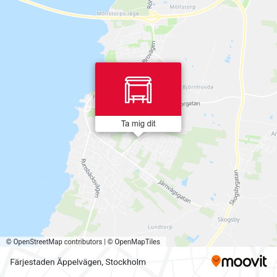 Färjestaden Äppelvägen karta