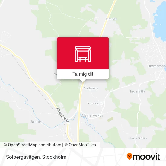 Solbergavägen karta