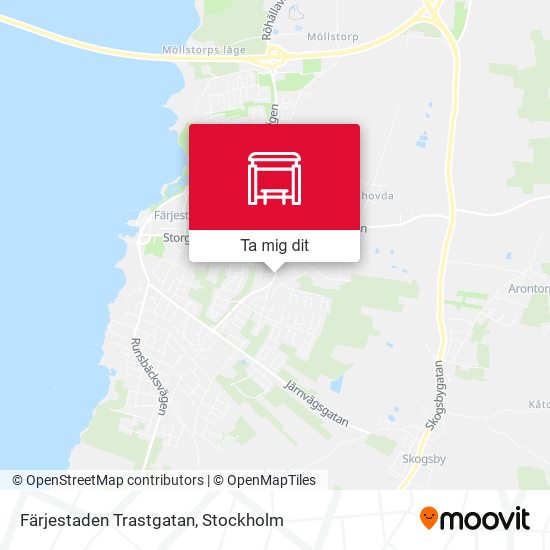 Färjestaden Trastgatan karta