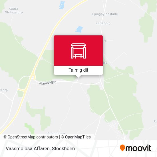 Vassmolösa Affären karta