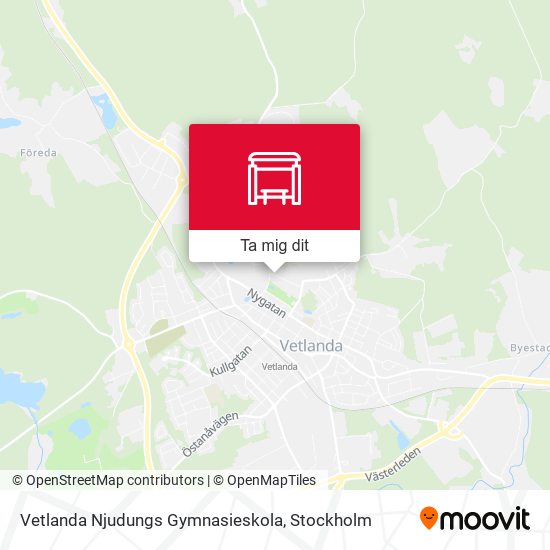 Vetlanda Njudungs Gymnasieskola karta