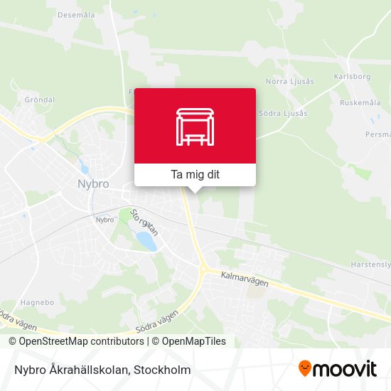 Nybro Åkrahällskolan karta
