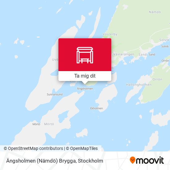 Ängsholmen (Nämdö) Brygga karta