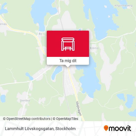 Lammhult Lövskogsgatan karta