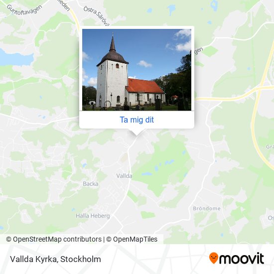 Vallda Kyrka karta