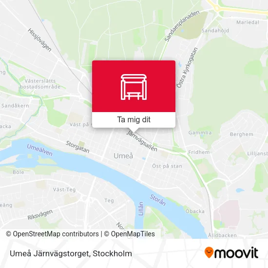 Umeå Järnvägstorget karta