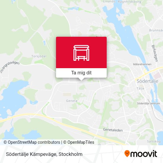 Södertälje Kämpeväge karta