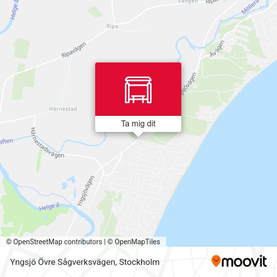 Yngsjö Övre Sågverksvägen karta