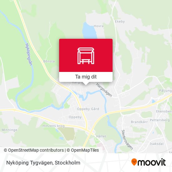 Nyköping Tygvägen karta