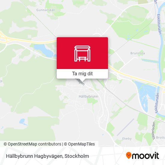 Hällbybrunn Hagbyvägen karta