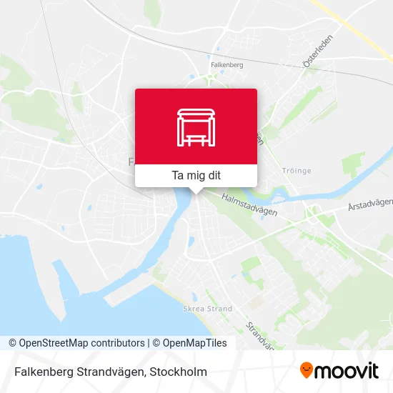 Falkenberg Strandvägen karta