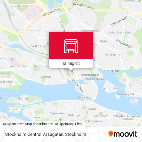 Stockholm Central Vasagatan karta