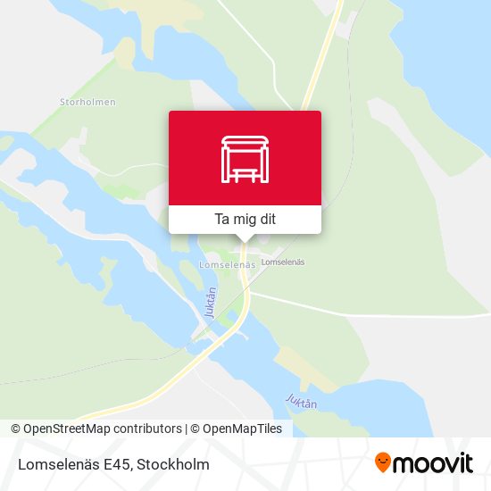 Lomselenäs E45 karta