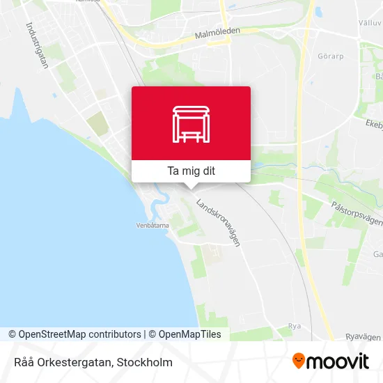 Råå Orkestergatan karta