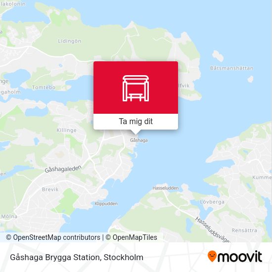 Gåshaga Brygga Station karta