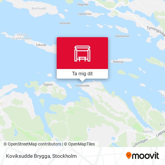 Koviksudde Brygga karta