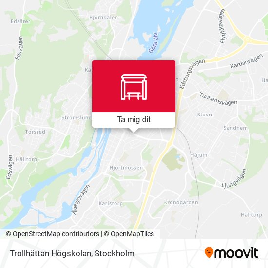 Trollhättan Högskolan karta