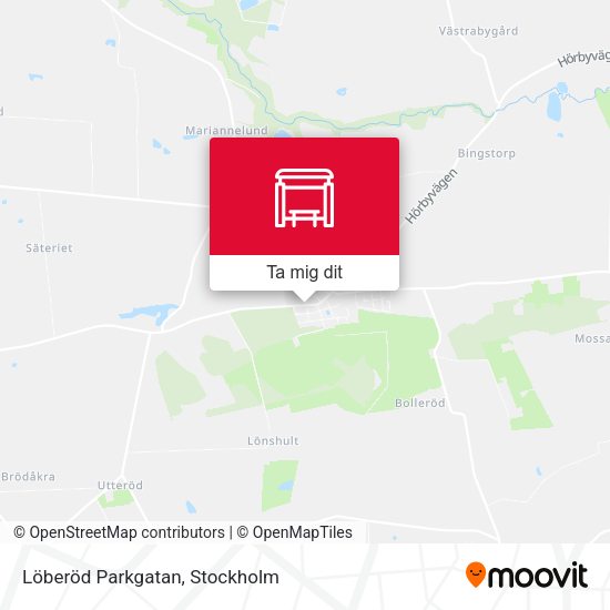 Löberöd Parkgatan karta