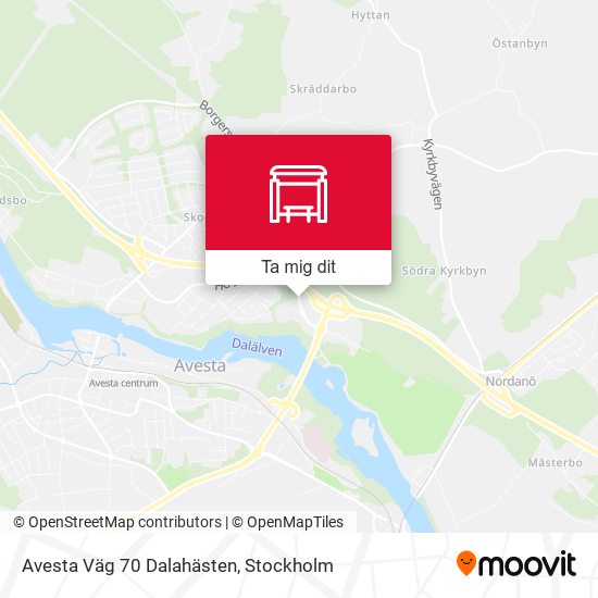 Avesta Väg 70 Dalahästen karta