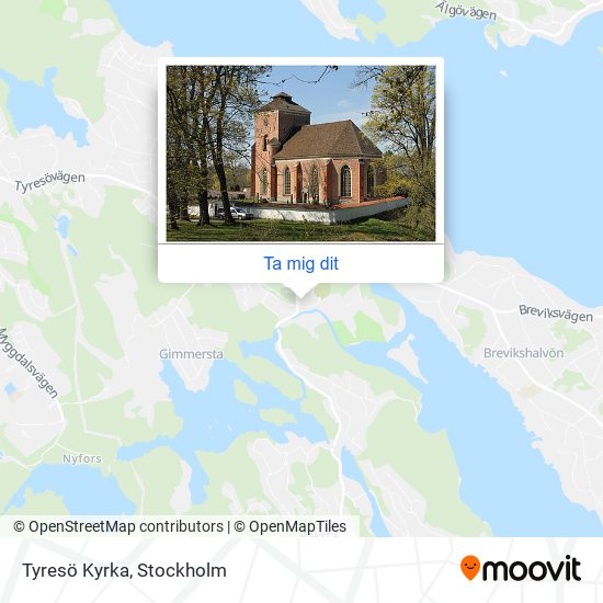 Tyresö Kyrka karta