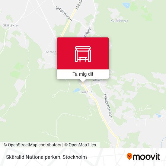 Skäralid Nationalparken karta