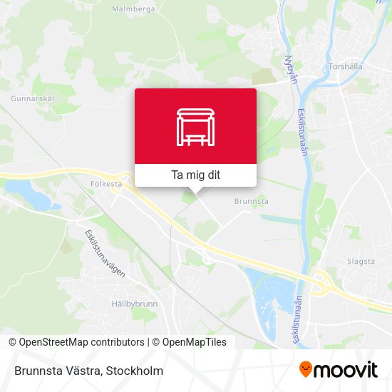 Brunnsta Västra karta
