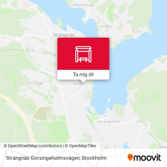 Strängnäs Gorsingeholmsvägen karta