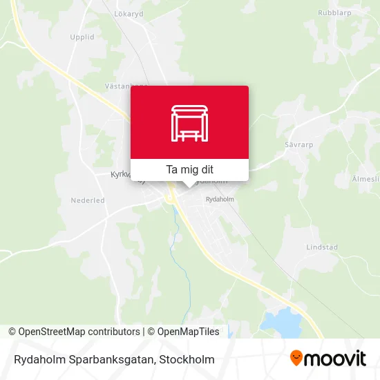 Rydaholm Sparbanksgatan karta