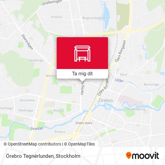 Örebro Tegnérlunden karta