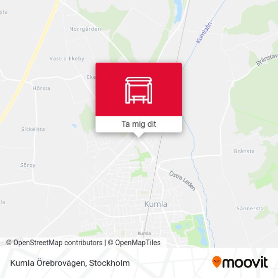 Kumla Örebrovägen karta