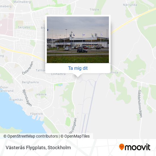 Västerås Flygplats karta