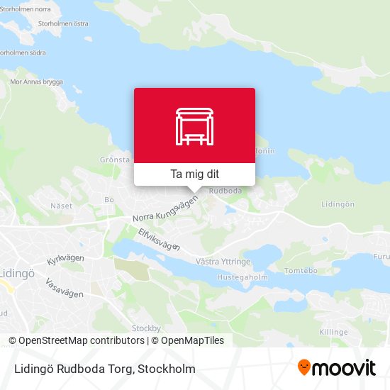 Lidingö Rudboda Torg karta