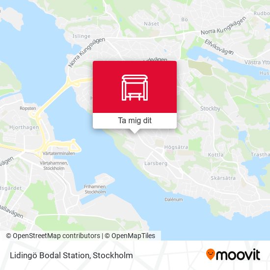 Lidingö Bodal Station karta