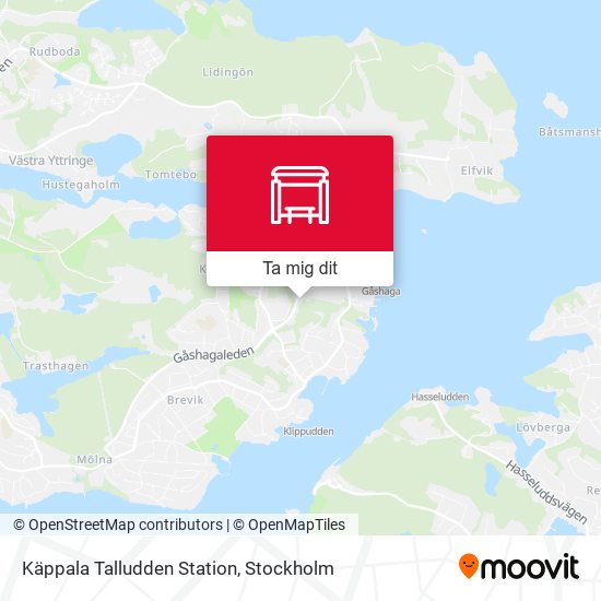 Käppala Talludden Station karta