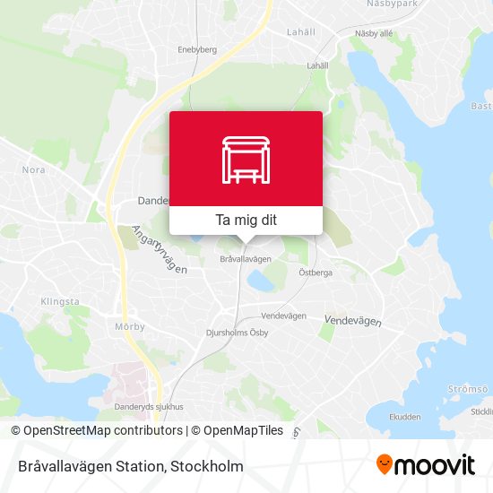 Bråvallavägen Station karta