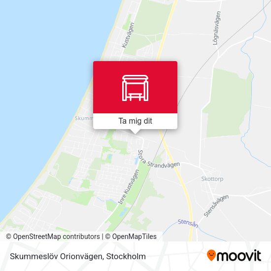 Skummeslöv Orionvägen karta
