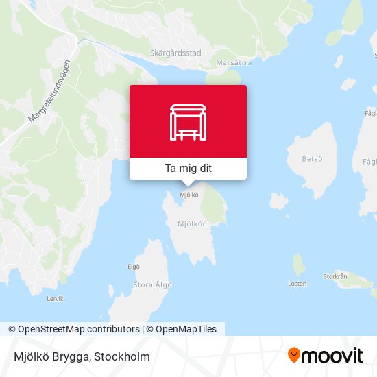 Mjölkö Brygga karta