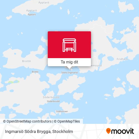 Ingmarsö Södra Brygga karta